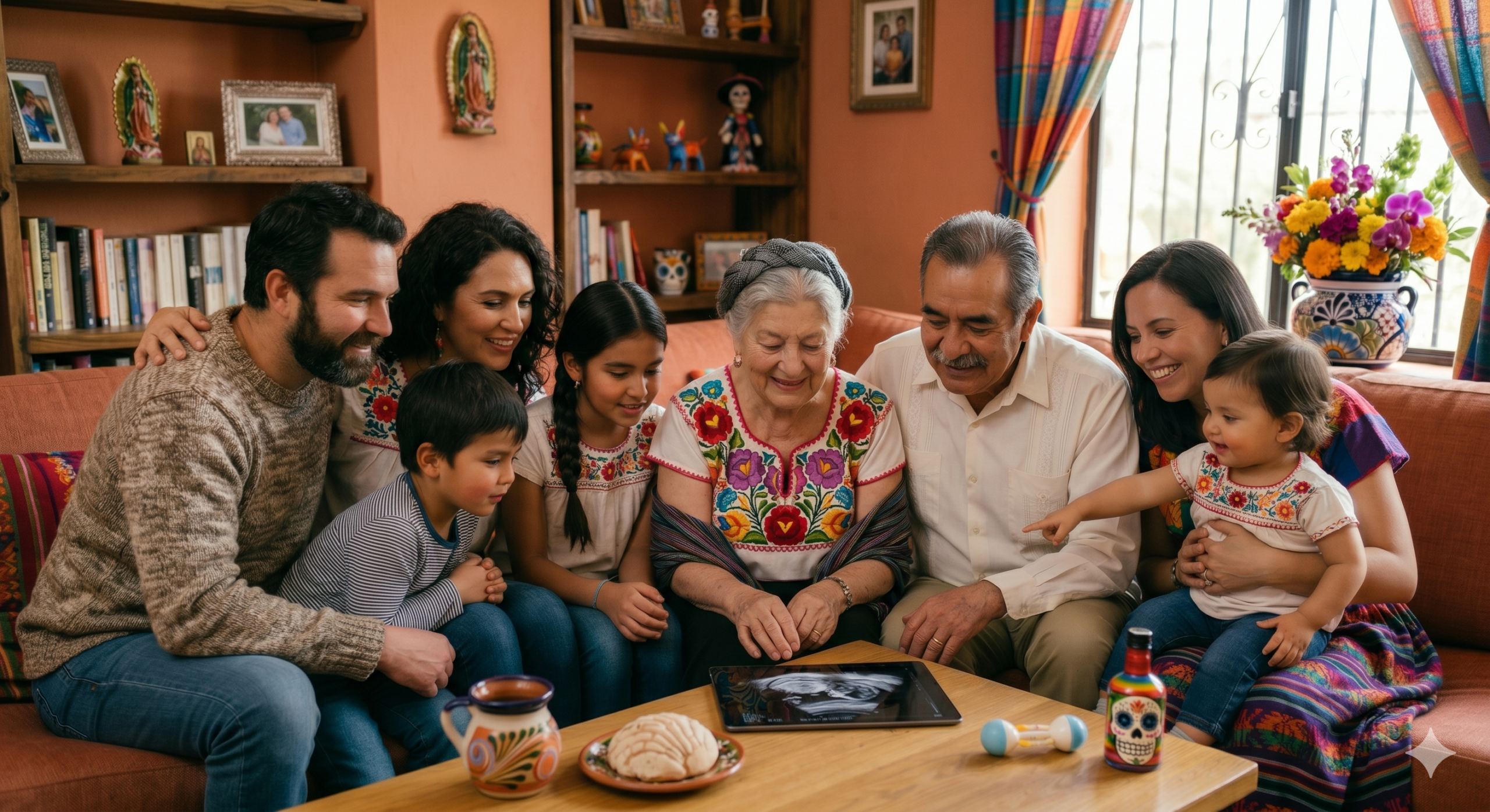 Familia viviendo la experiencia del ultrasonido